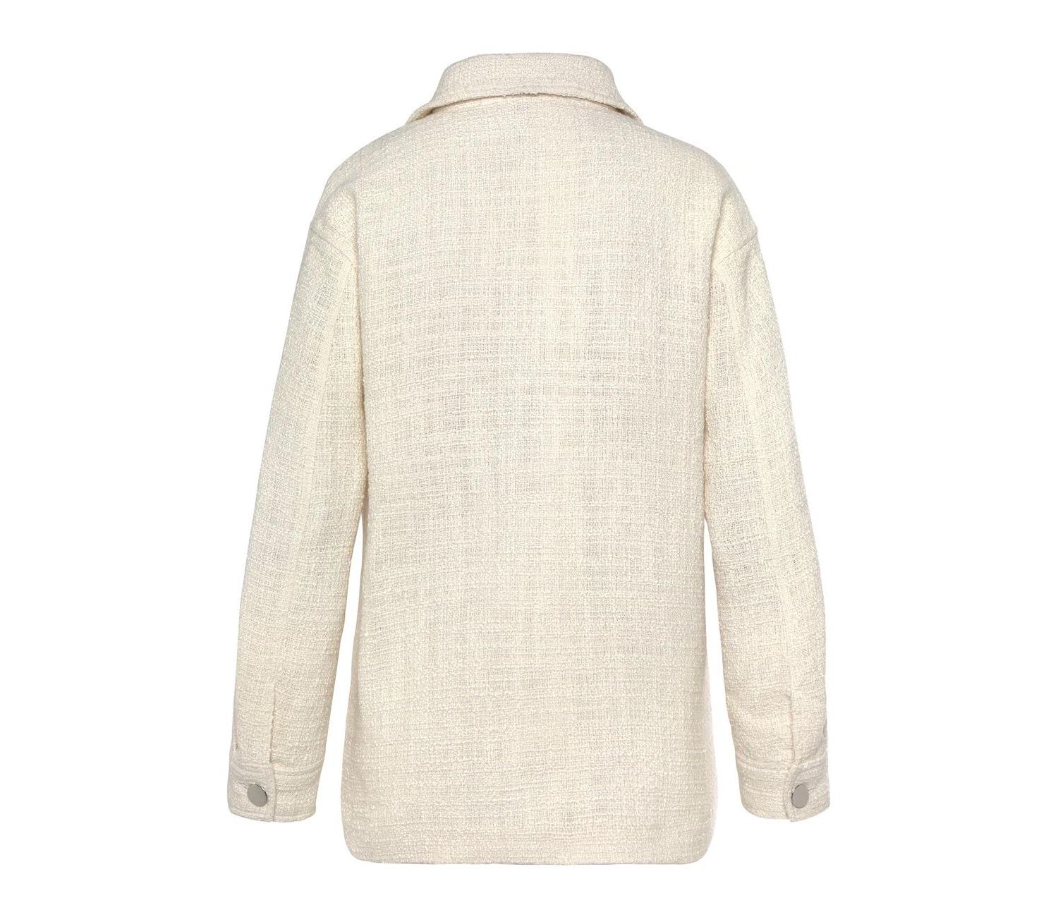 Women's Boucle Shirt with Pockets Everyday Comfort Jacket