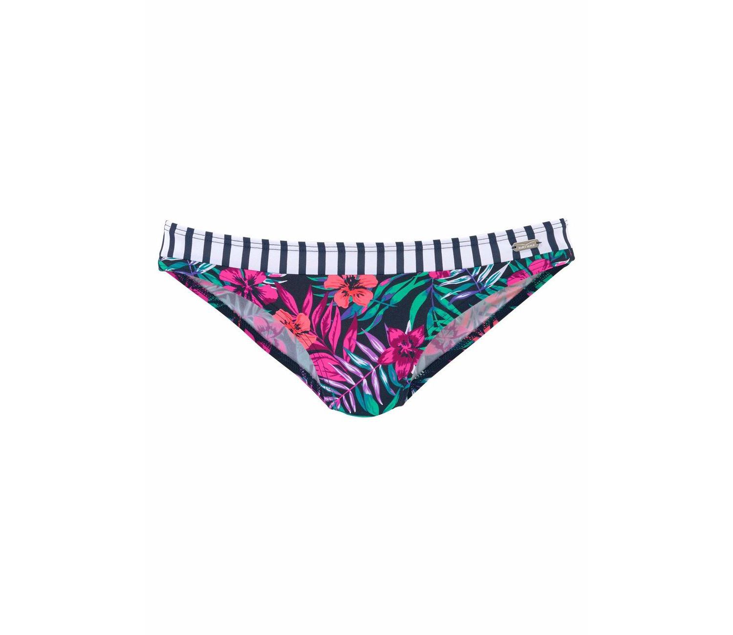 Women's Printed Contrast Classic Bikini Swim Bottom