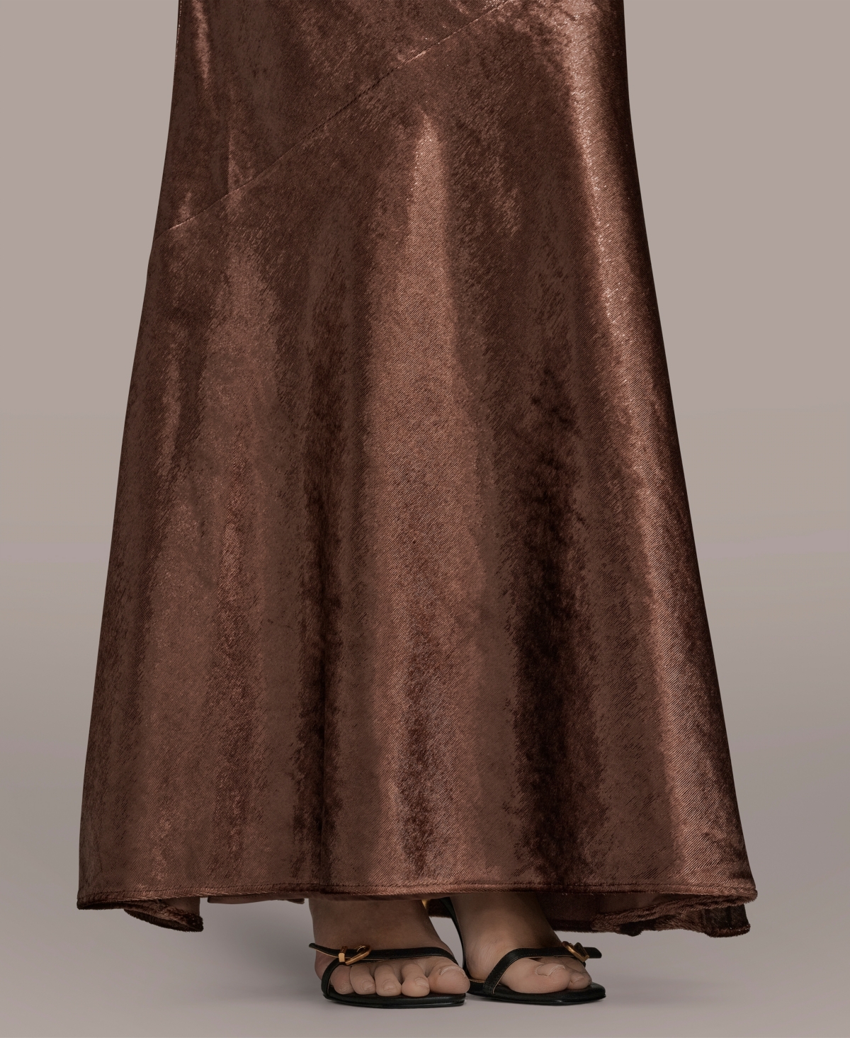 Donna Karan Women's Sleeveless Mock Neck Gown In Multi