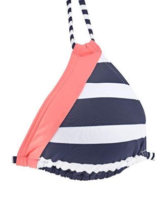 Women's Striped Triangle Bikini Swimsuit Top Bra Sizing