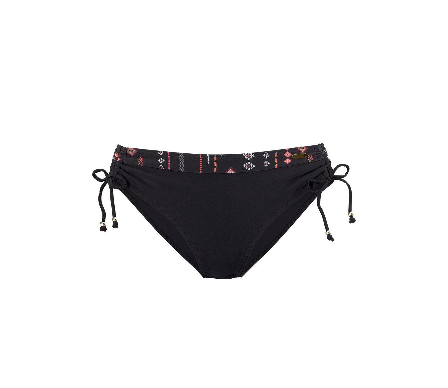 Women's Printed Side Tie Mid Rise Bikini Mid-Rise Swim Bottom