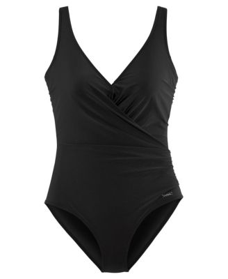 Women's Wrap Look Tummy Control One Piece Swimsuit