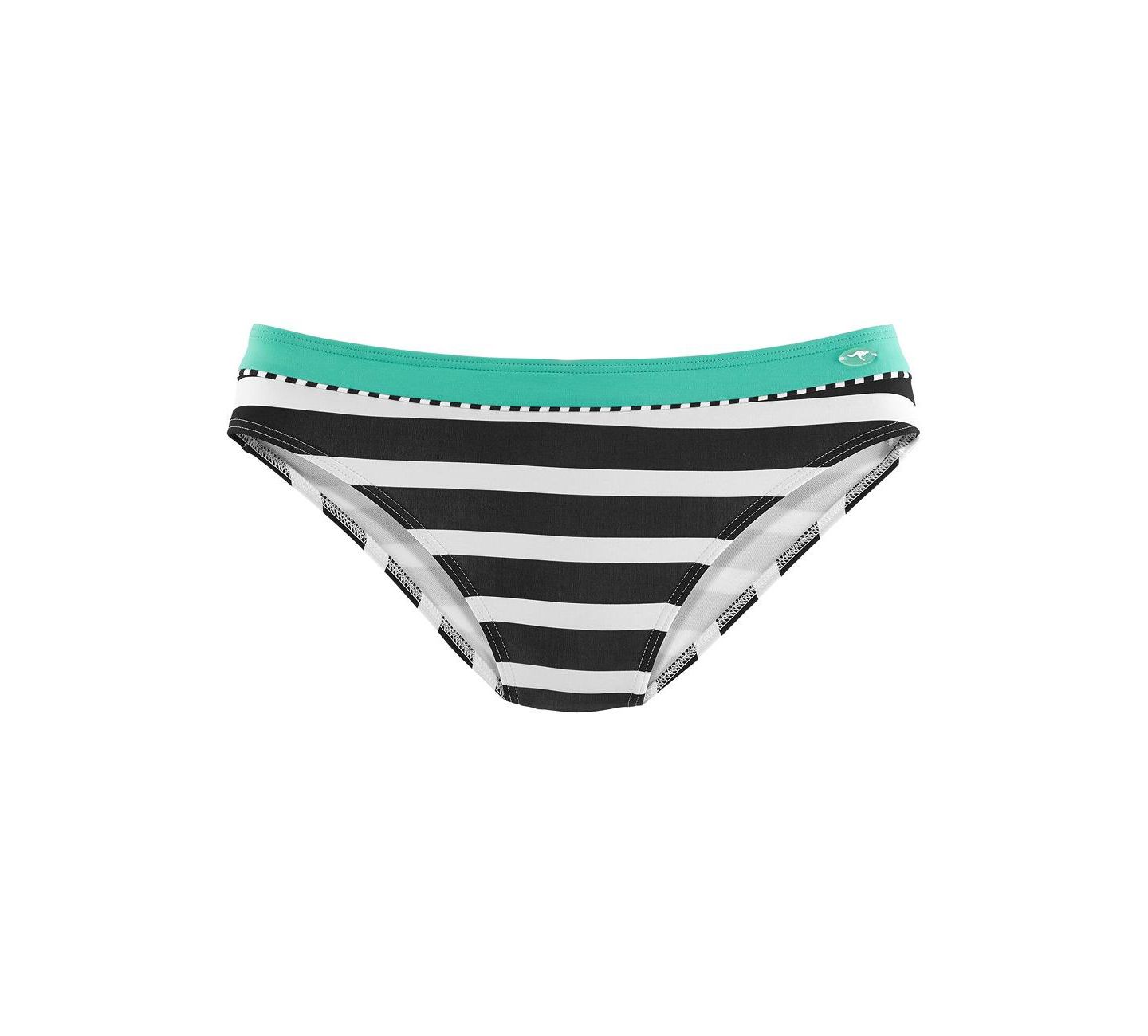 Низ бикини Classic-Cut, в полоску — LASCANA, цвет: Чёрный / Мятный — фото 5