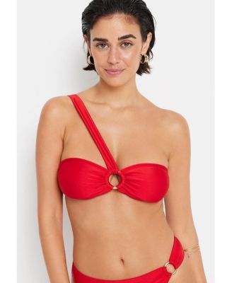 Women's O-Ring Bandeau Bikini Swimsuit Top Bra Sizing