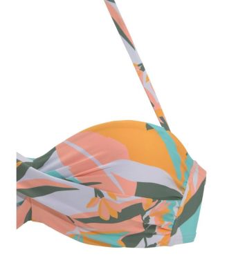 Women's Mix Print Bandeau Bikini Swimsuit Top Bra Sizing