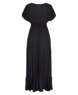 Women's Flounce Hem Cover up Beach Dress