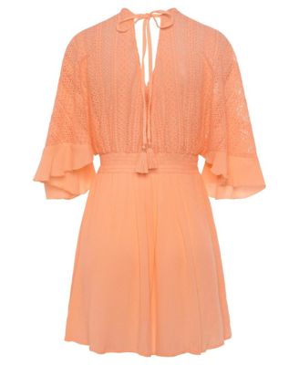 Women's Flowy Lace Cover up Beach Dress