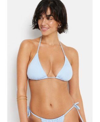 Women's Shimmer Triangle Bikini Swimsuit Top Bra Sizing