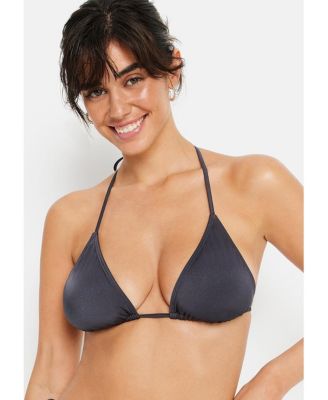 Women's Shimmer Triangle Bikini Swimsuit Top Bra Sizing