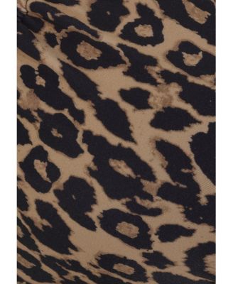 Women's Leopard Cheetah Fold Over Bikini Swimsuit Bottom
