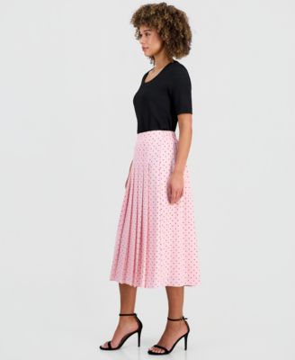 Petite Pull-On Pleated Skirt