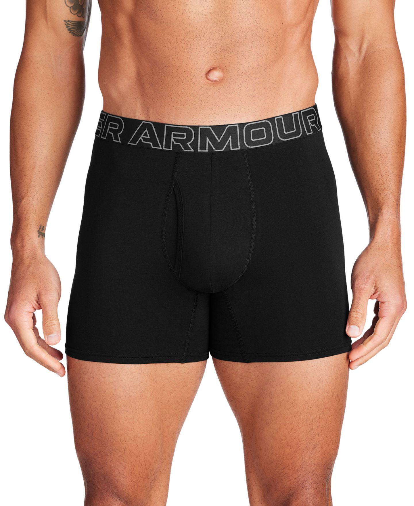 Трусы-боксеры Performance для мужчин, хлопок, 3 шт. — Under Armour, цвет: Чёрный — фото 4