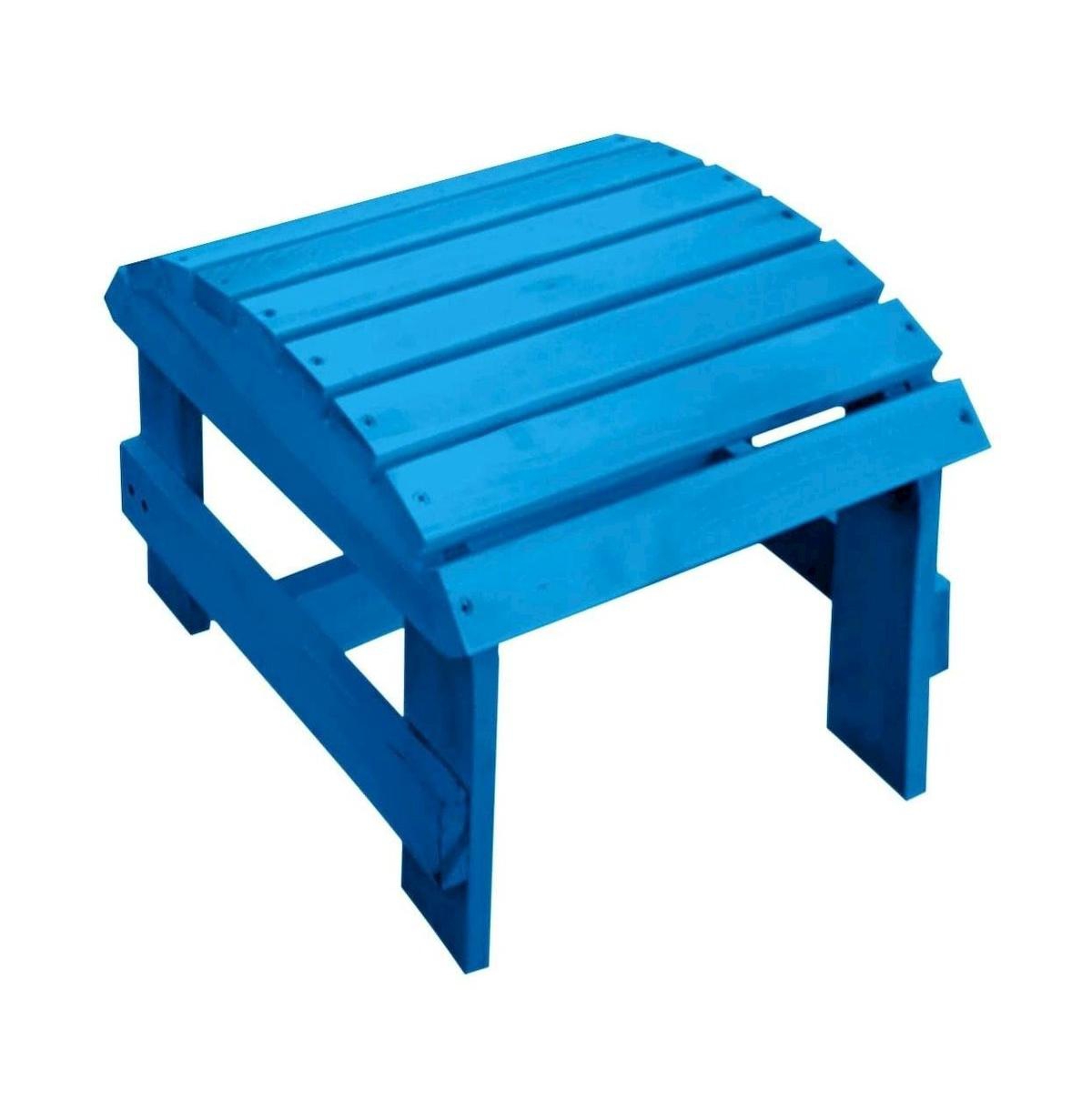 Jiallo Sky Blue Adirondack Pine Ottoman