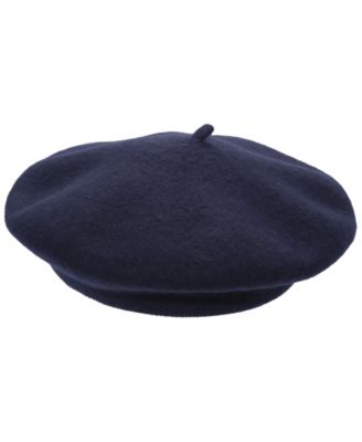 Women's Classic Wool Beret Hat with Script Logo