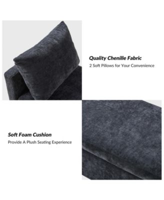 Angelus Modern Upholstered Flip Top Storage Bench with Throw Pillow