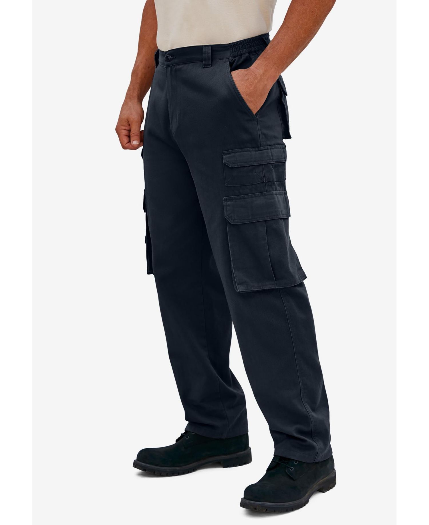 Men's by KingSize Ranger Side-Elastic Stacked Cargo Pocket Pants