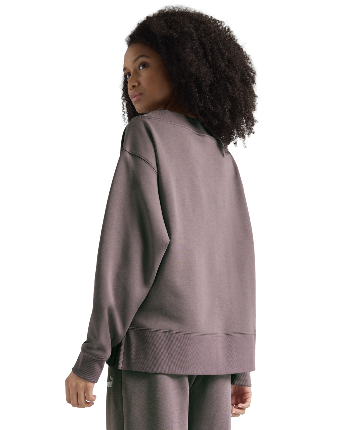 Puma Women's Essential V-neck Sweatshirt In Purple