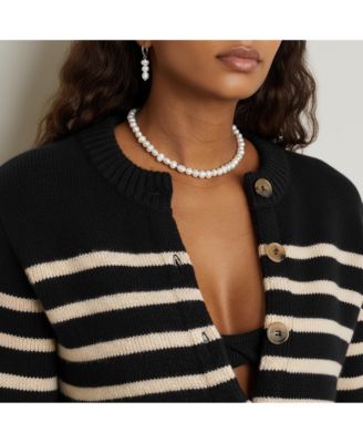 2-Piece Gift Set 18K Plated Freshwater Pearl Necklace & Earrings