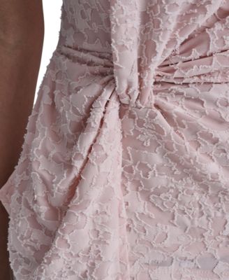 Women's Floral Clip Draped Crewneck Top