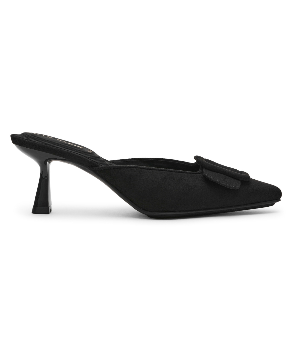 Anne Klein Women's Akcassia Snip Toe Kitten Heel Slip-on Mules In Black