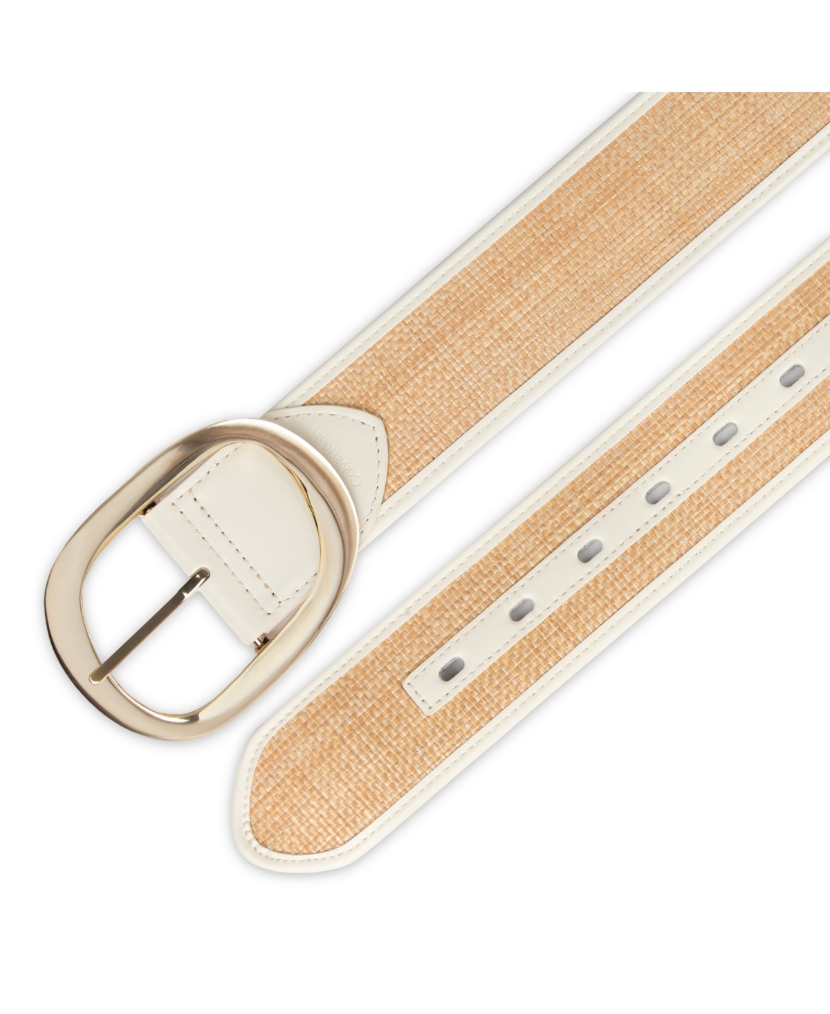 Calvin Klein Women's Two-in-one Reversible Oversized Statement Buckle Belt