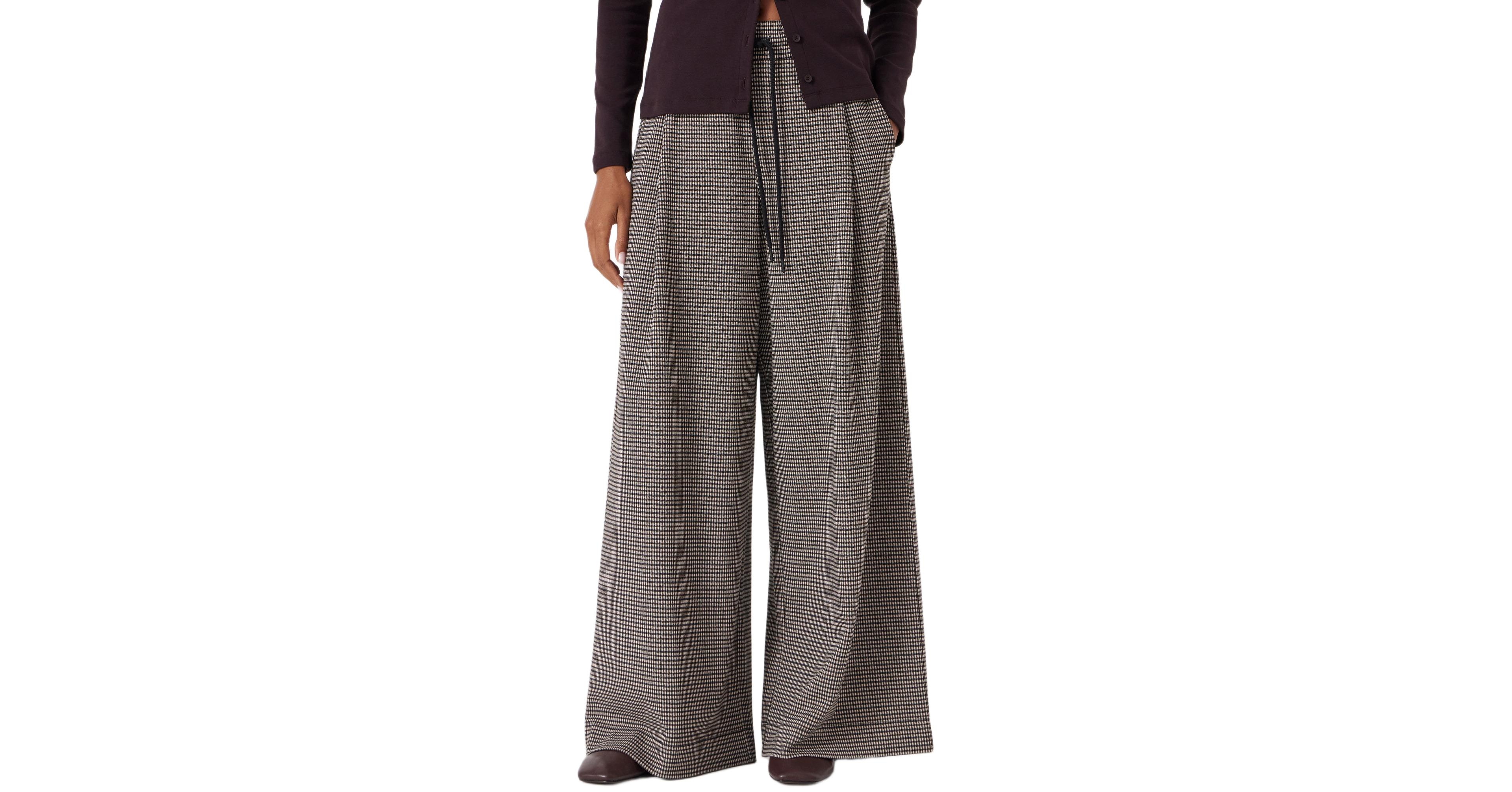 Hush Women's Check Wide Leg Jersey Pants