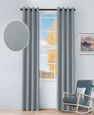 Senna Textured Room Darkening Grommet Curtain Set of 2 Panels