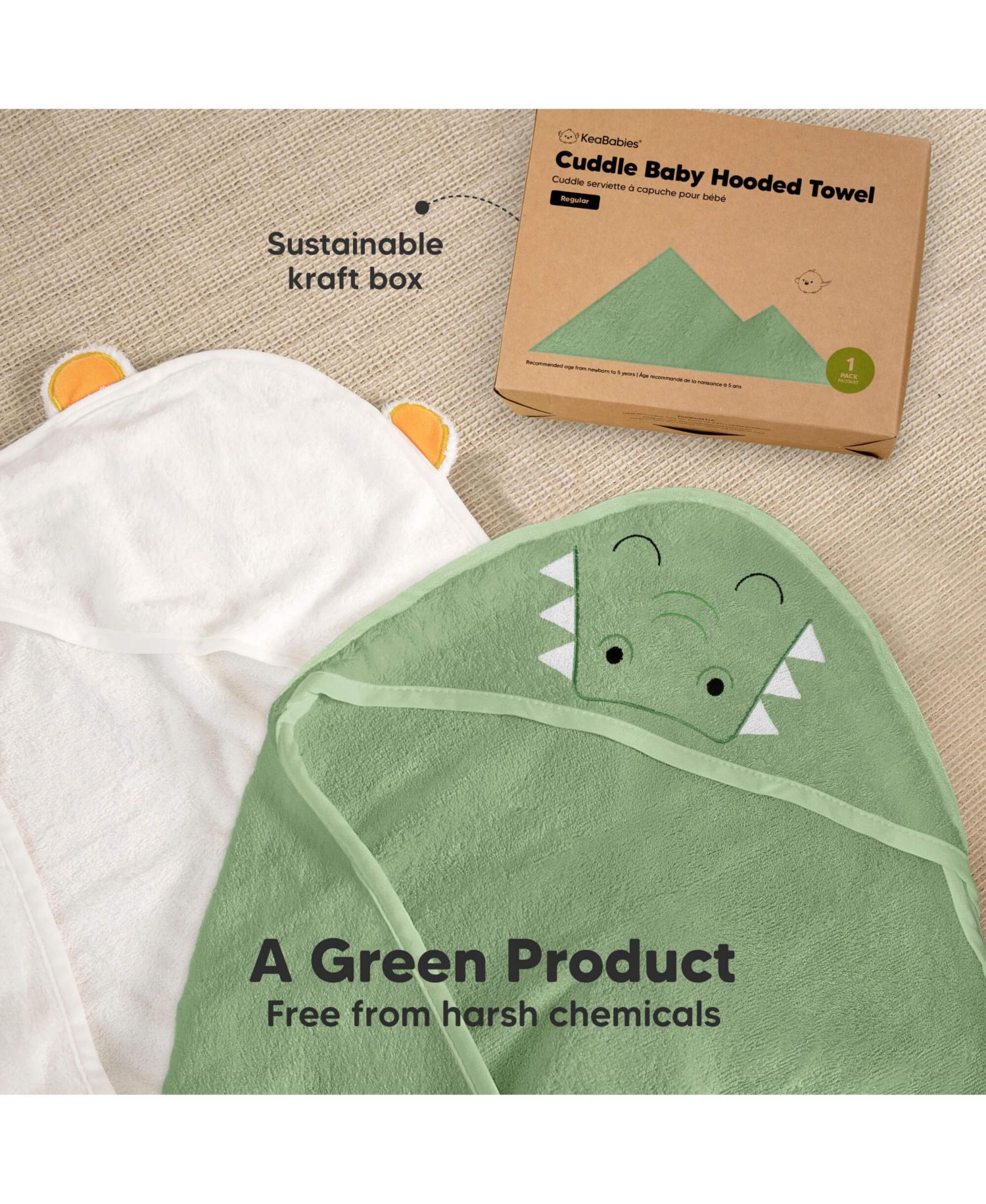 Cuddle Baby Hooded Towel, Baby Bath Towel, Hooded Baby Towels, Baby Beach Towel for Newborn, Kids