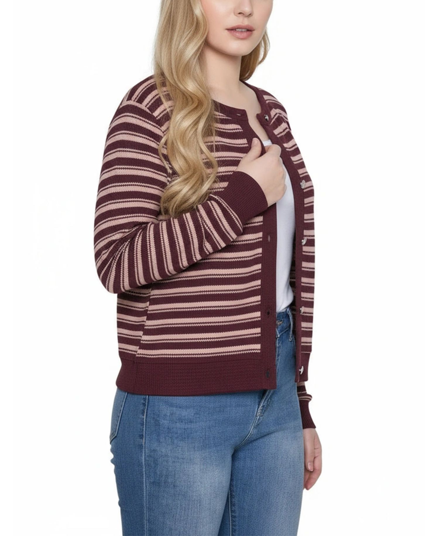 Petite Long-Sleeve Ribbed Cardigan Sweater
