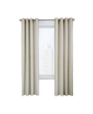 Ventura Blackout UV Protection Grommet Curtain Panel Pair for Windows Each 52" x 95" Natural