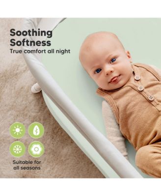 2pk Soothe Waterproof Bassinet Sheets for Girls, Boys, 33x17 Universal Baby Bassinet Mattress Protector Cover