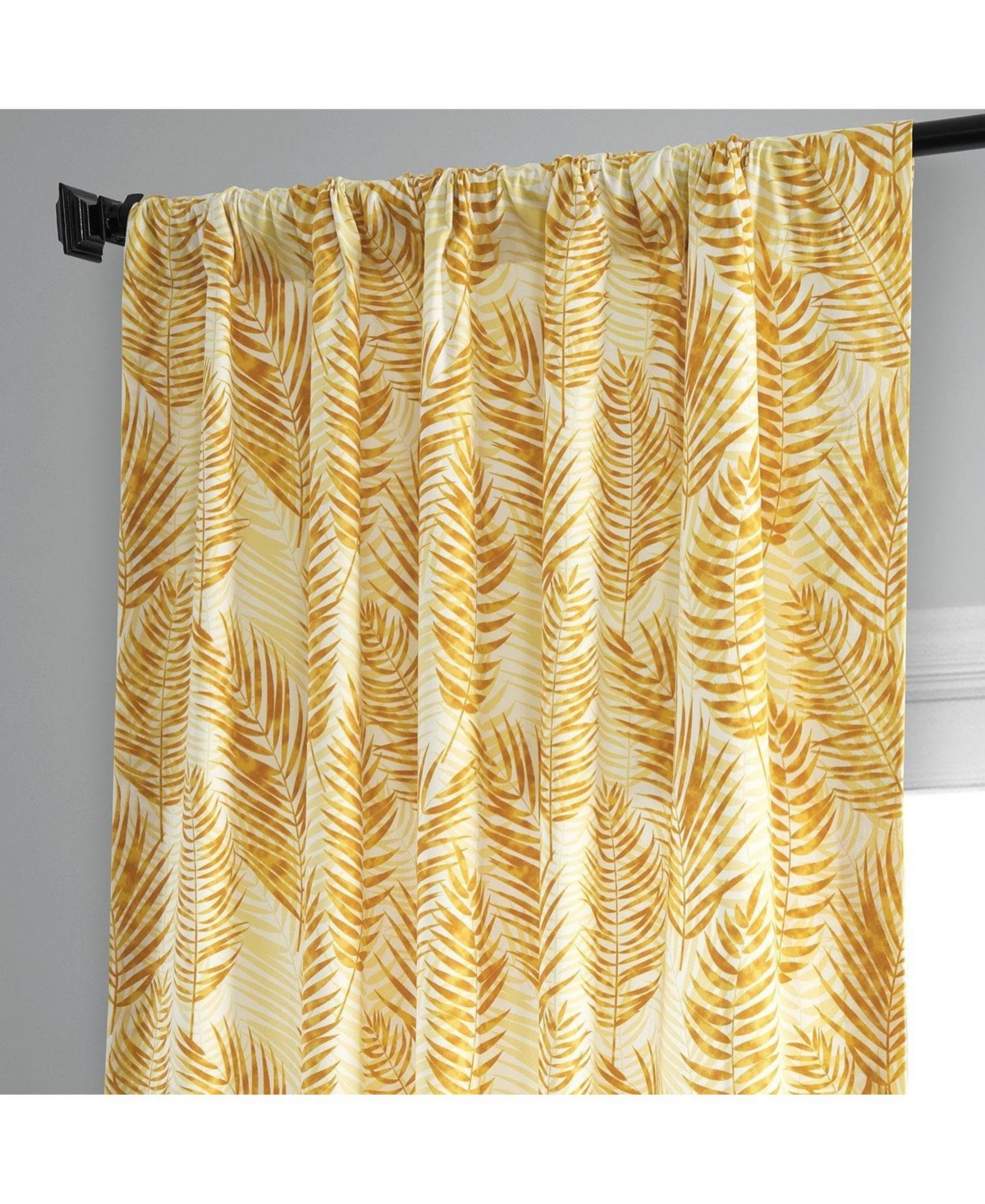 Half Price Drapes Kupala Floral Printed Cotton Room Darkening Curtain
