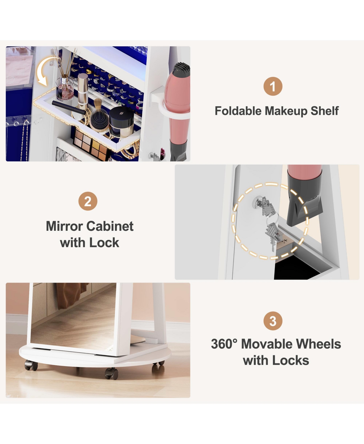 Vlsrka Solid Wood Wall Mirror