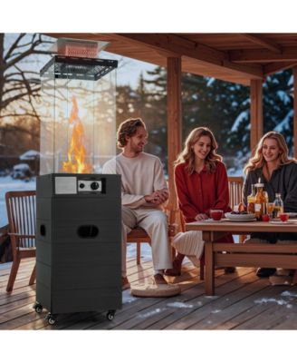 40000 BTU Patio Heater Outdoor Propane Gas Heater with Cover and Wheels