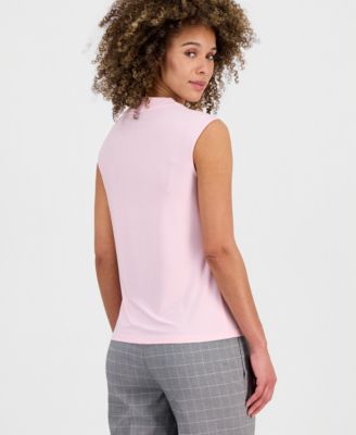 Women's Cowlneck Cap-Sleeve Top