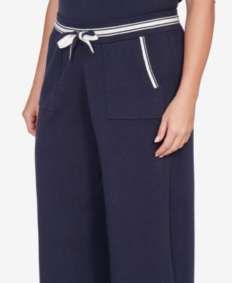 Plus Size Wide Leg Cropped Lounge Pants