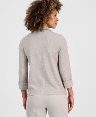 Women's, 3/4 Sleeve Button-Front Shirt, Regular & Petite