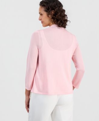 Women's Long-Sleeve Open-Front Cardigan