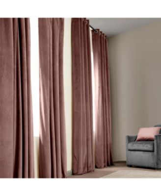 Grommet Heritage Plush Velvet Room Darkening Curtain