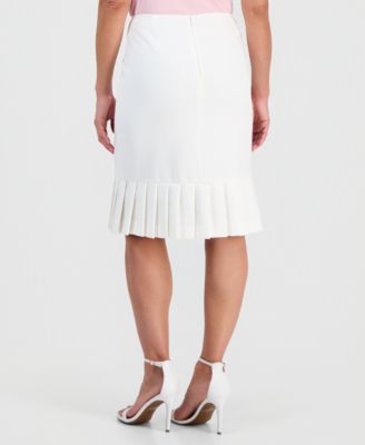 Women's Pleated-Hem Midi Skirt