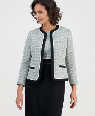 Women's Open-Front Tweed Blazer