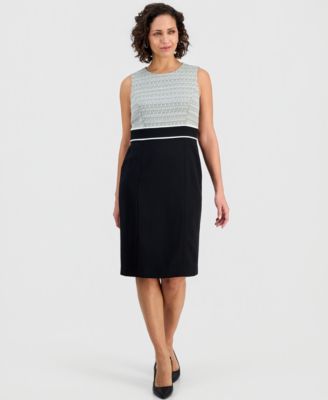 Women's Banded Sleeveless Sheath Dress