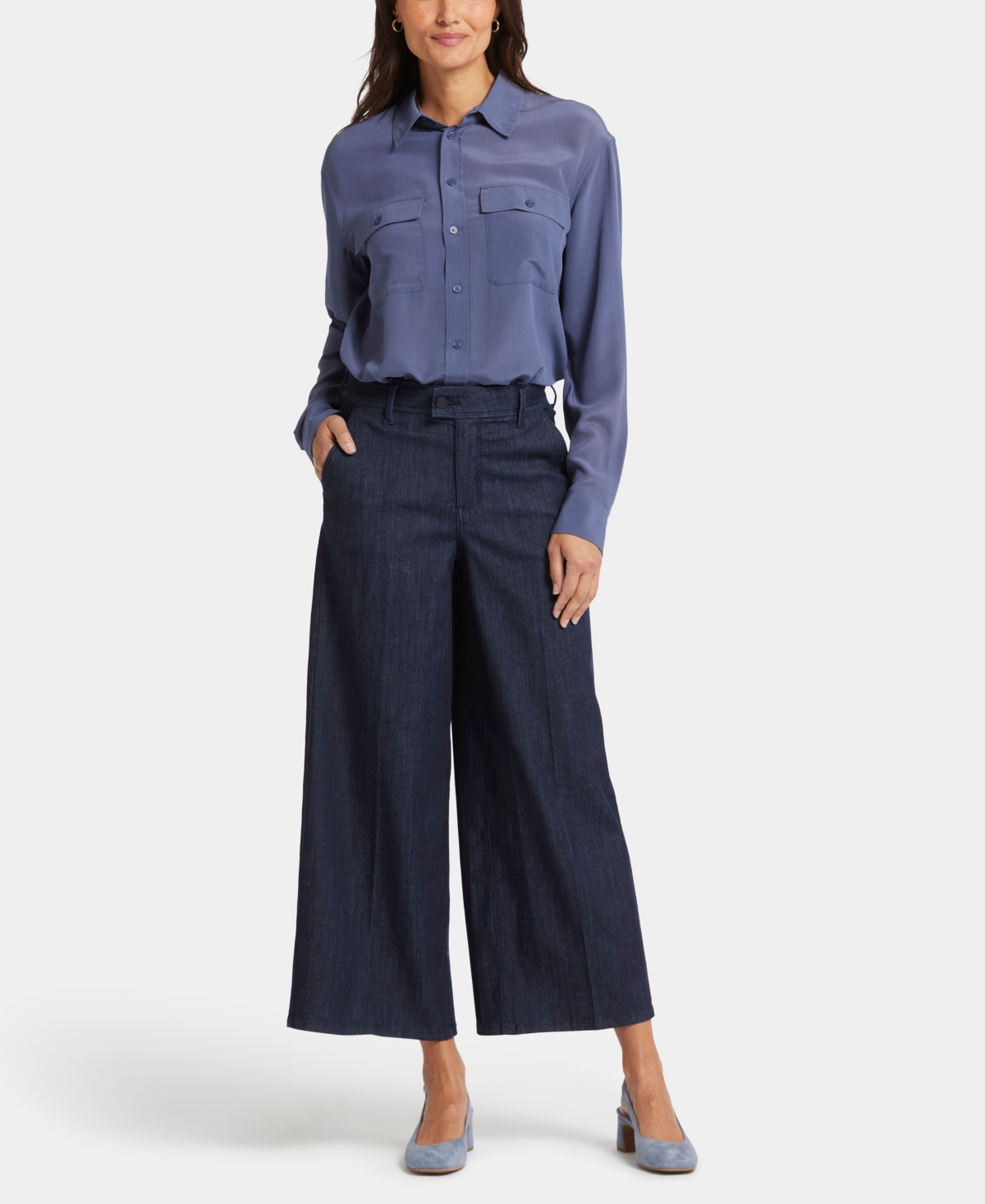 Nydj Women's Mona Wide Leg Trouser Ankle Jeans