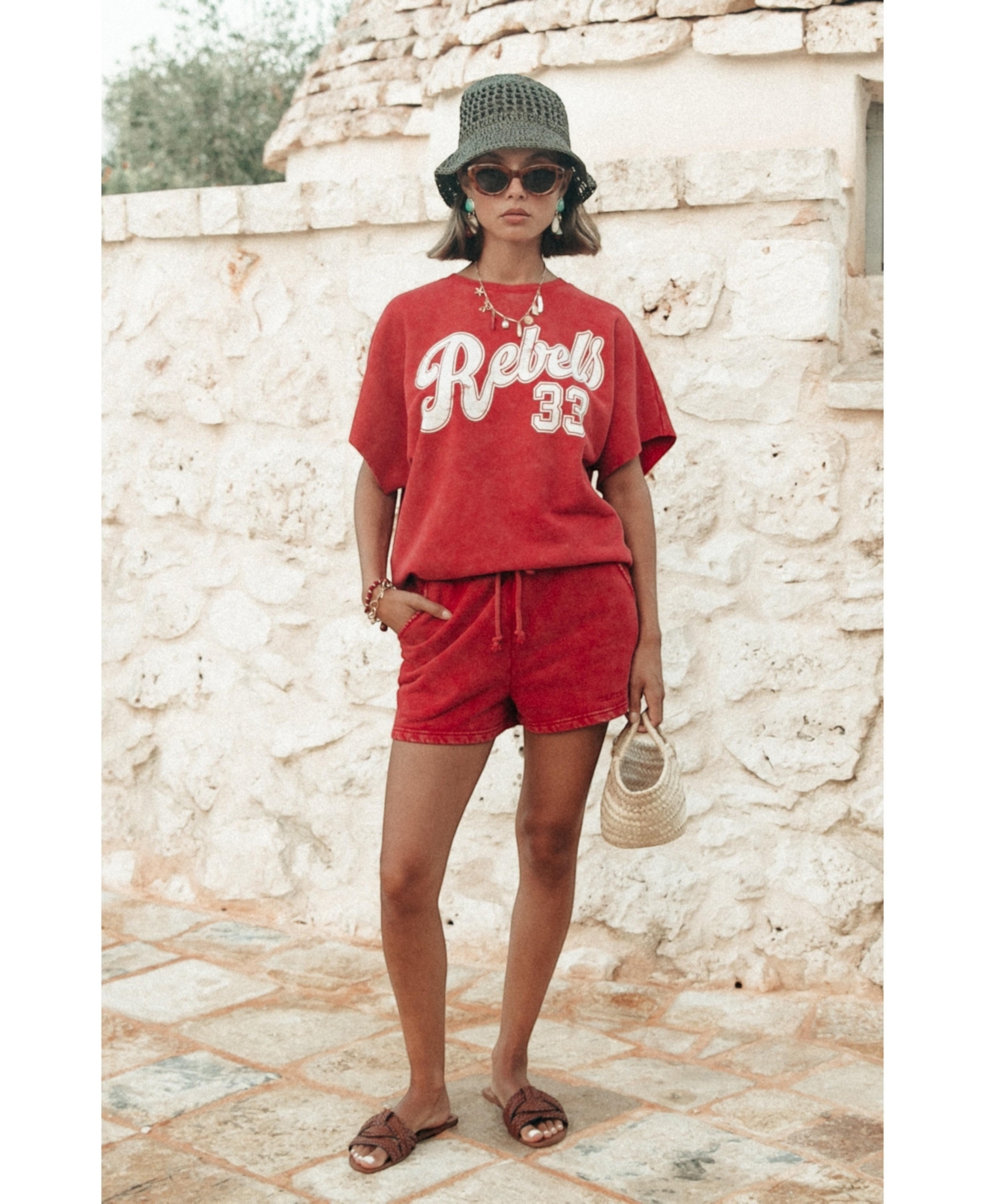 Colourful Rebel Women's Rebels 33 Acid Wash Drppd Shldr Sweat Ss