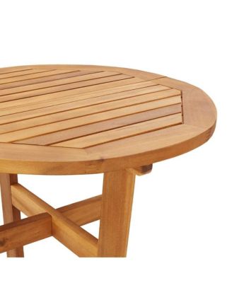 Garden Bar Table Natural Brown Solid Acacia wood Standard Durable