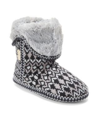 Women's Beth Faux Fur Fold Down Fuzzy Bootie House Slipper Boot