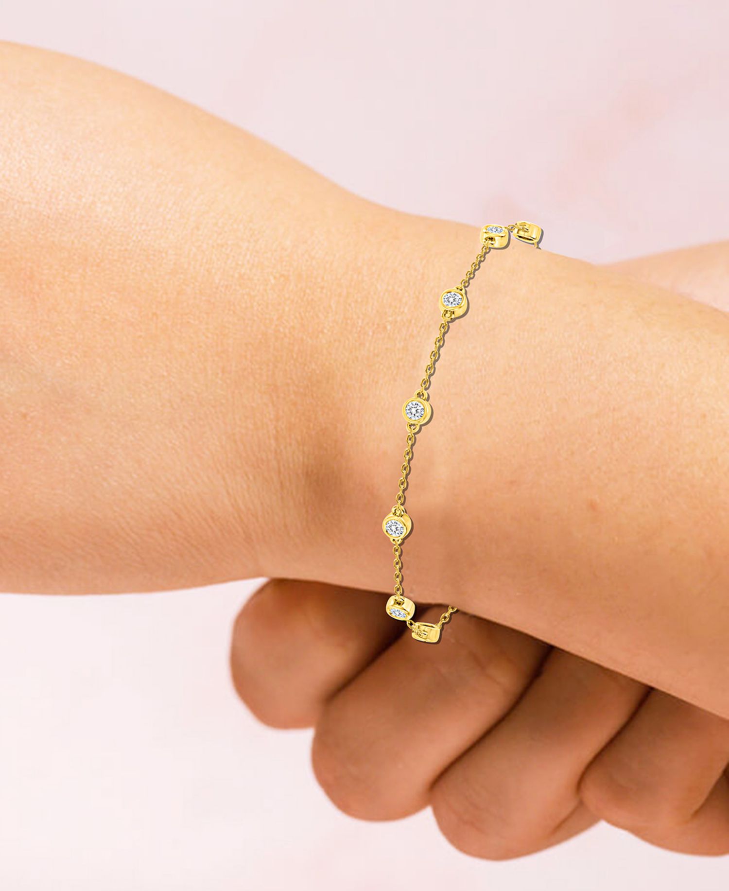 Lab-Grown Diamond Bracelet (1 ct. t.w.) in Sterling Silver (also in 14k Gold Plated Sterling Silver)