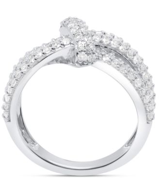 Lab Grown Diamond Ring (1 ct. t.w.) in Sterling Silver (also in 14k Gold Plated Sterling Silver)