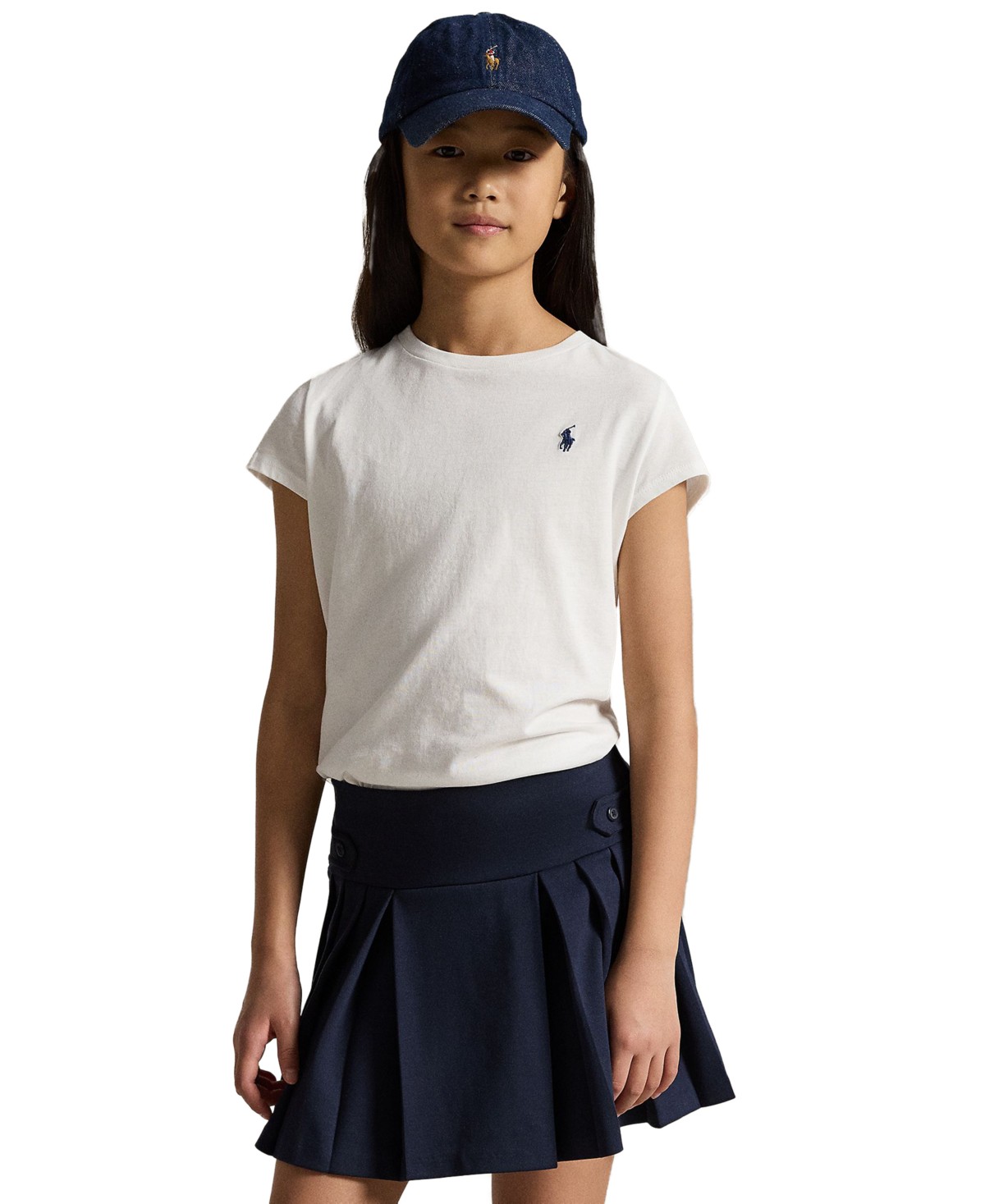 Детские Polo Ralph Lauren Girls' 7-16 Cotton Jersey Short-Sleeve T-Shirt — фото 1