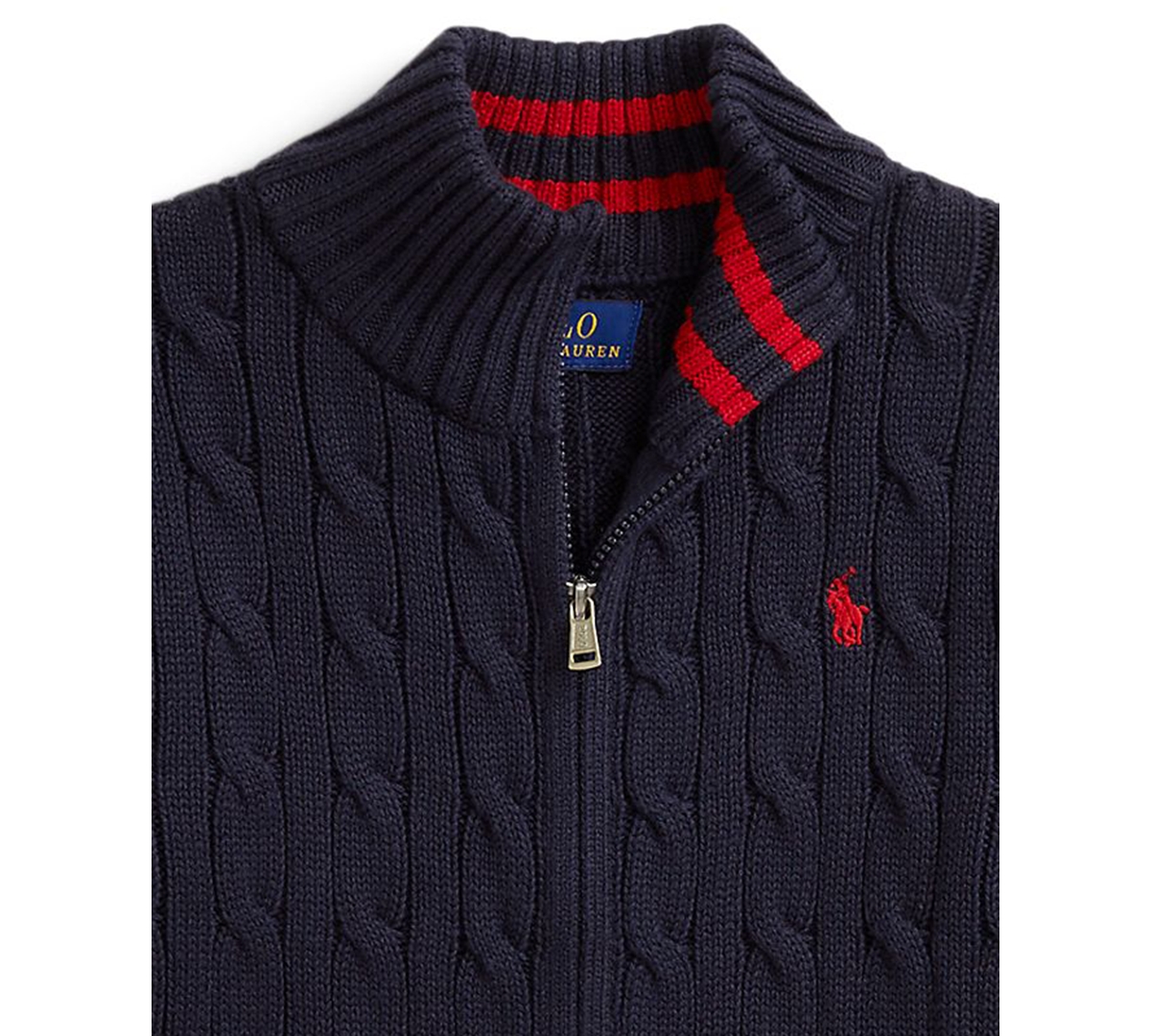 Polo Ralph Lauren Boys 2T-6 Cable-Knit Full-Zip Sweater